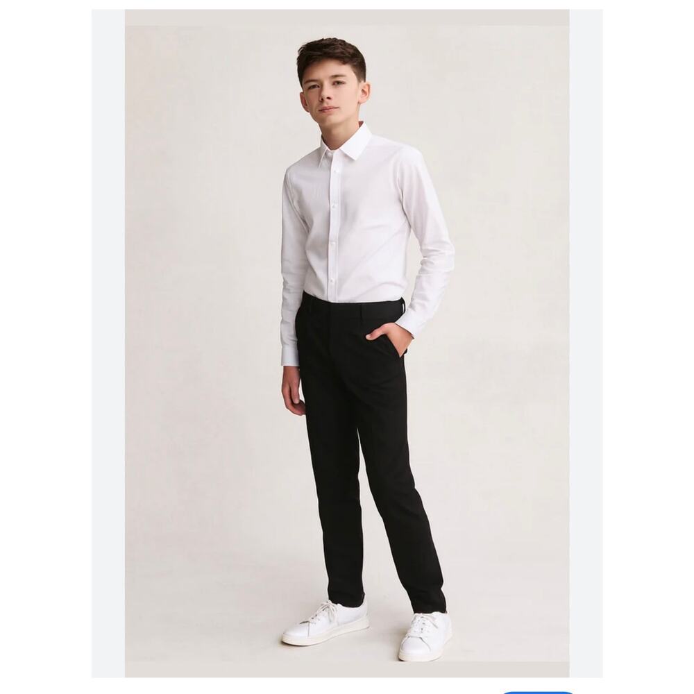 Marc New York Boys Skinny White Stretch Dress Shirt